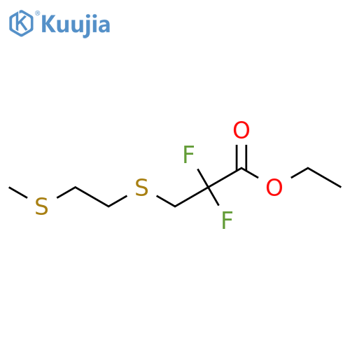 Ethyl 2,2-difluoro-3-{[2-(methylsulfanyl)ethyl]sulfanyl}propanoate structure