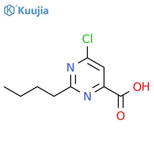 4-Pyrimidinecarboxylic acid, 2-butyl-6-chloro- structure