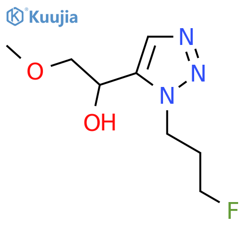 1-[1-(3-fluoropropyl)-1H-1,2,3-triazol-5-yl]-2-methoxyethan-1-ol structure