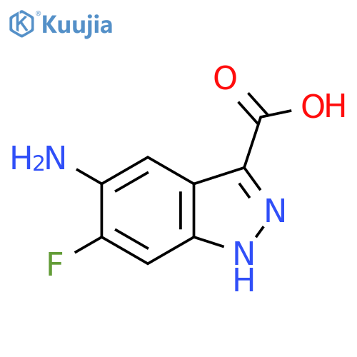 5-amino-6-fluoro-1H-indazole-3-carboxylic acid structure