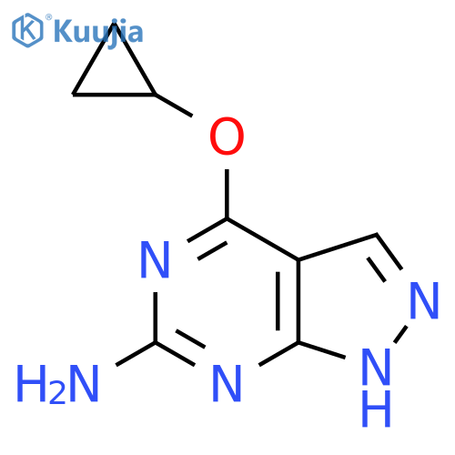 4-cyclopropoxy-1H-pyrazolo[3,4-d]pyrimidin-6-amine structure