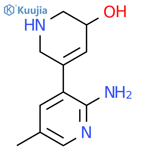 5-(2-Amino-5-methylpyridin-3-yl)-1,2,3,6-tetrahydropyridin-3-ol structure