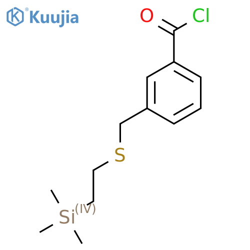 3-({2-(trimethylsilyl)ethylsulfanyl}methyl)benzoyl chloride structure