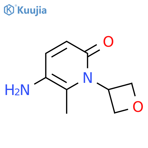 5-amino-6-methyl-1-(oxetan-3-yl)-1,2-dihydropyridin-2-one structure