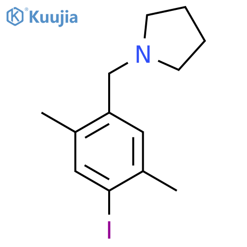 1-[(4-Iodo-2,5-dimethylphenyl)methyl]pyrrolidine structure