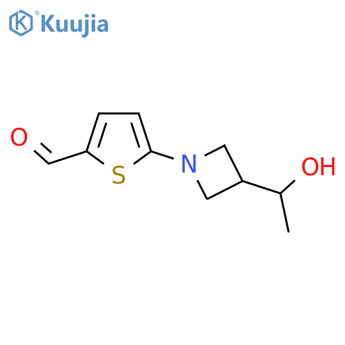 5-[3-(1-Hydroxyethyl)azetidin-1-yl]thiophene-2-carbaldehyde structure