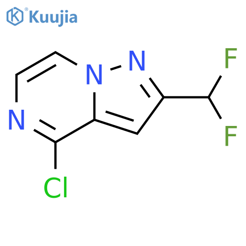 Pyrazolo[1,5-a]pyrazine, 4-chloro-2-(difluoromethyl)- structure