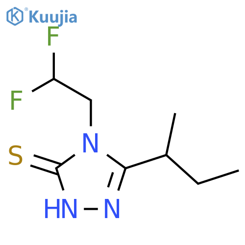 5-(butan-2-yl)-4-(2,2-difluoroethyl)-4H-1,2,4-triazole-3-thiol structure