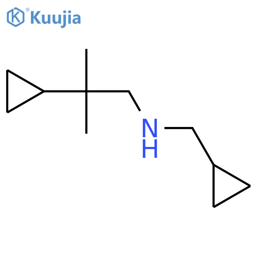 (2-Cyclopropyl-2-methylpropyl)(cyclopropylmethyl)amine structure
