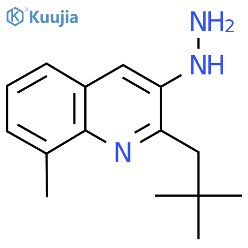 2-(2,2-Dimethylpropyl)-3-hydrazinyl-8-methylquinoline structure