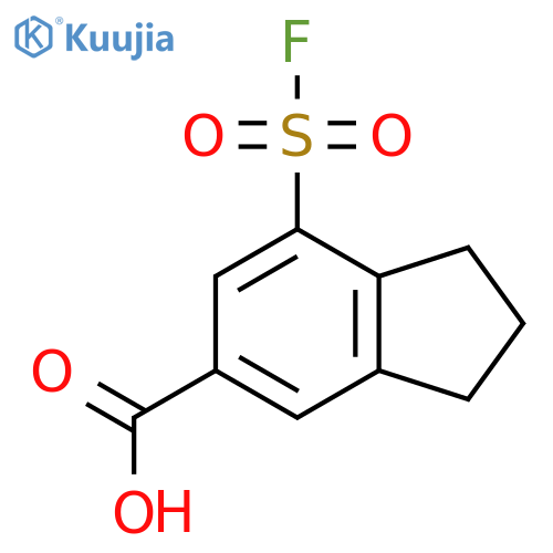7-(fluorosulfonyl)-2,3-dihydro-1H-indene-5-carboxylic acid structure