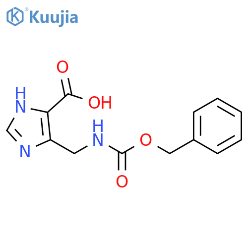 1H-Imidazole-5-carboxylic acid, 4-[[[(phenylmethoxy)carbonyl]amino]methyl]- structure