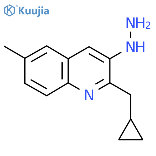 2-(Cyclopropylmethyl)-3-hydrazinyl-6-methylquinoline structure