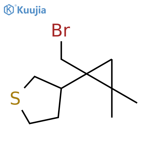 Thiophene, 3-[1-(bromomethyl)-2,2-dimethylcyclopropyl]tetrahydro- structure