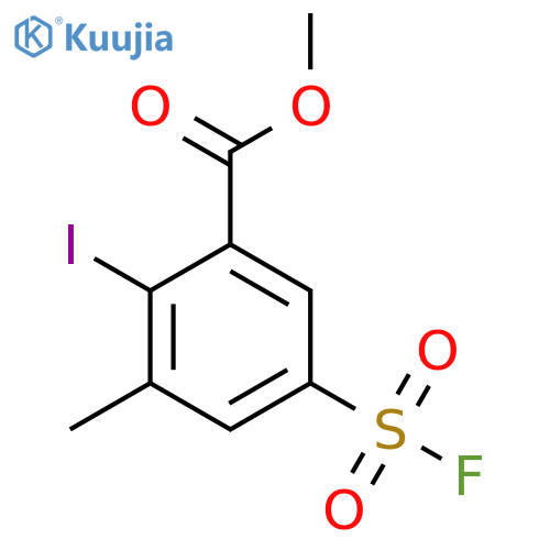 Methyl 5-(fluorosulfonyl)-2-iodo-3-methylbenzoate structure
