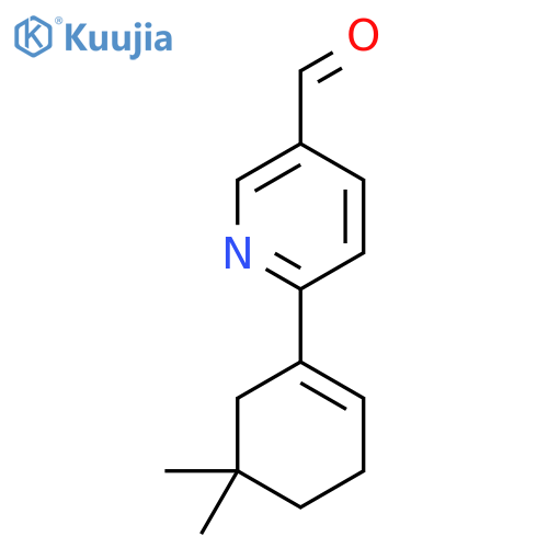 6-(5,5-dimethylcyclohex-1-en-1-yl)pyridine-3-carbaldehyde structure
