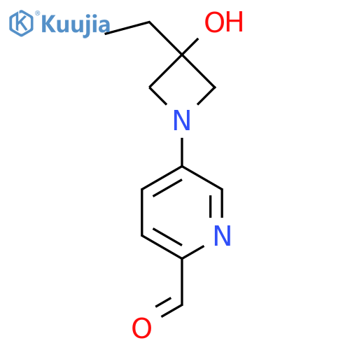 5-(3-Ethyl-3-hydroxyazetidin-1-yl)pyridine-2-carbaldehyde structure