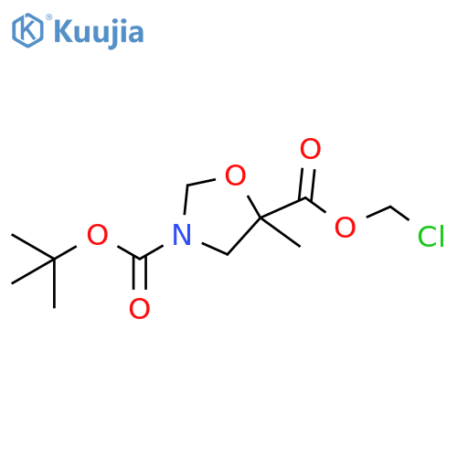 3,5-Oxazolidinedicarboxylic acid, 5-methyl-, 5-(chloromethyl) 3-(1,1-dimethylethyl) ester structure