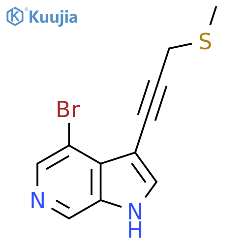 4-bromo-3-3-(methylsulfanyl)prop-1-yn-1-yl-1H-pyrrolo2,3-cpyridine structure
