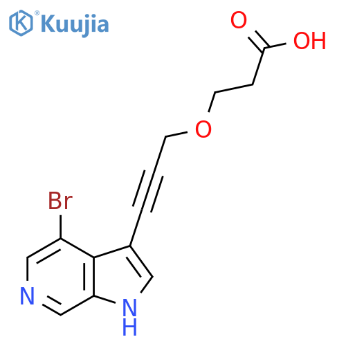3-(3-{4-bromo-1H-pyrrolo2,3-cpyridin-3-yl}prop-2-yn-1-yl)oxypropanoic acid structure
