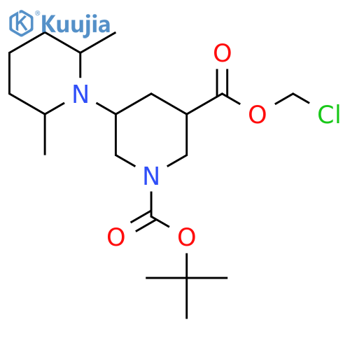 1-Tert-butyl 3-chloromethyl 5-(2,6-dimethylpiperidin-1-yl)piperidine-1,3-dicarboxylate structure