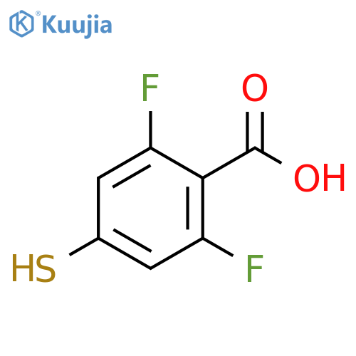 2,6-difluoro-4-sulfanylbenzoic acid structure