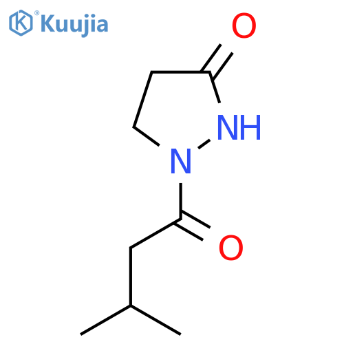 1-(3-Methylbutanoyl)pyrazolidin-3-one structure
