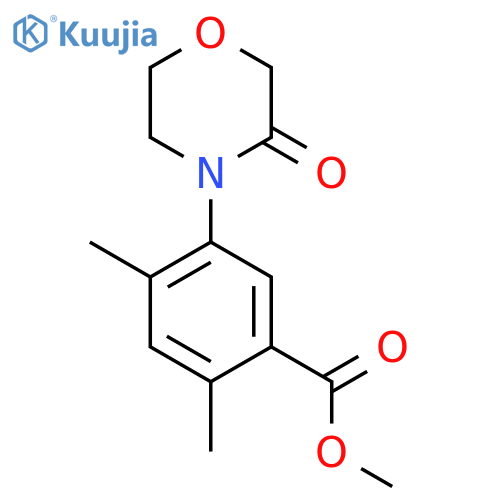 methyl 2,4-dimethyl-5-(3-oxomorpholin-4-yl)benzoate structure