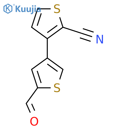 3-(5-formylthiophen-3-yl)thiophene-2-carbonitrile structure