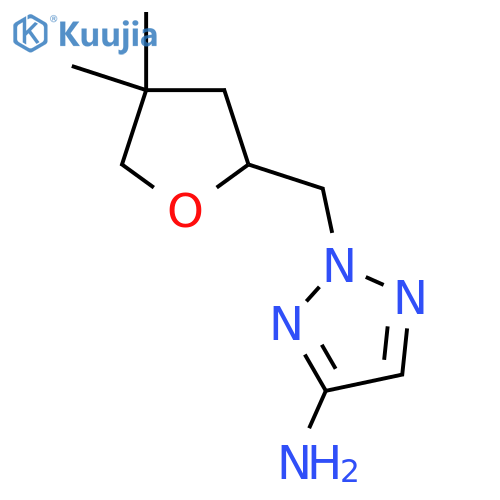 2-(4,4-dimethyloxolan-2-yl)methyl-2H-1,2,3-triazol-4-amine structure