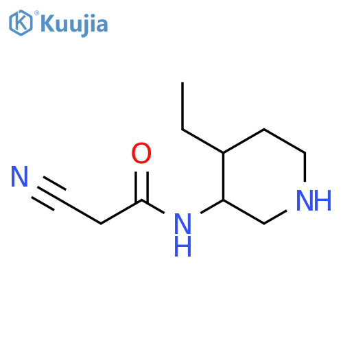 Acetamide, 2-cyano-N-(4-ethyl-3-piperidinyl)- structure