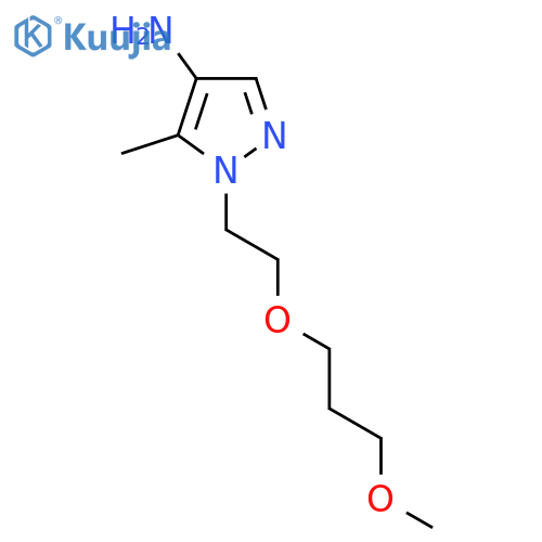 1-2-(3-methoxypropoxy)ethyl-5-methyl-1H-pyrazol-4-amine structure