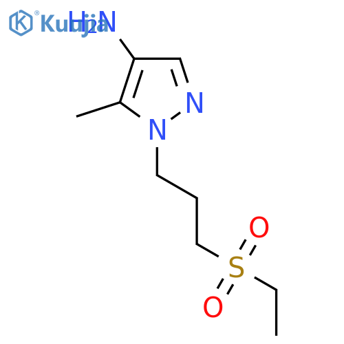 1-3-(ethanesulfonyl)propyl-5-methyl-1H-pyrazol-4-amine structure