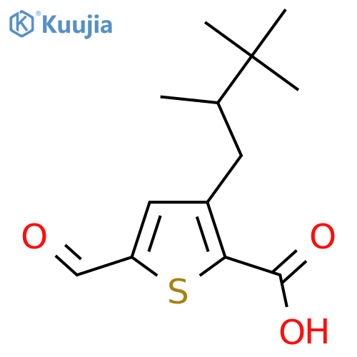 5-Formyl-3-(2,3,3-trimethylbutyl)thiophene-2-carboxylic acid structure