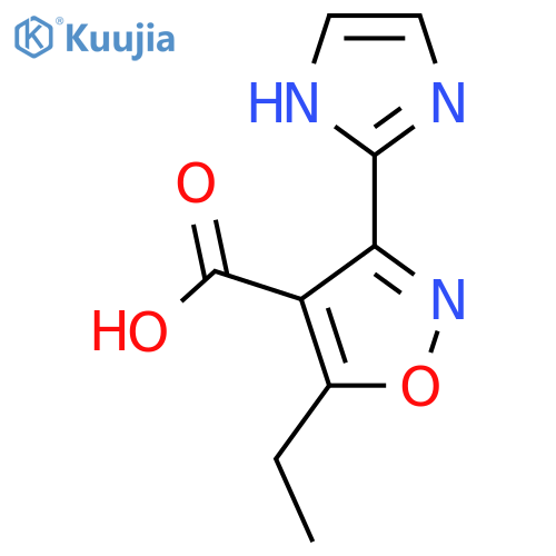 5-ethyl-3-(1H-imidazol-2-yl)-1,2-oxazole-4-carboxylic acid structure