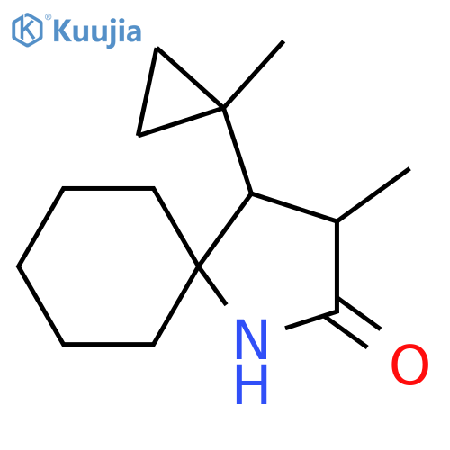 3-Methyl-4-(1-methylcyclopropyl)-1-azaspiro[4.5]decan-2-one structure