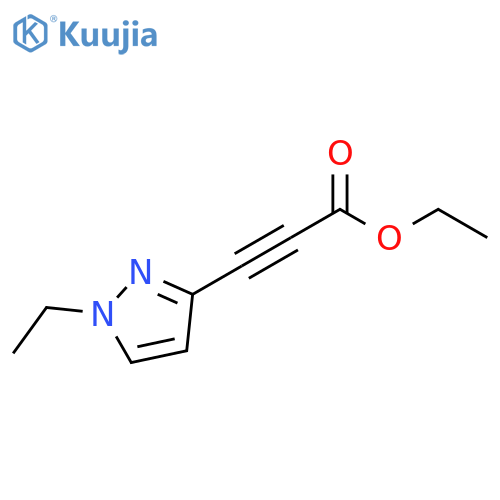 2-Propynoic acid, 3-(1-ethyl-1H-pyrazol-3-yl)-, ethyl ester structure