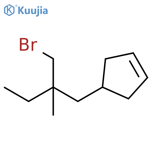 Cyclopentene, 4-[2-(bromomethyl)-2-methylbutyl]- structure