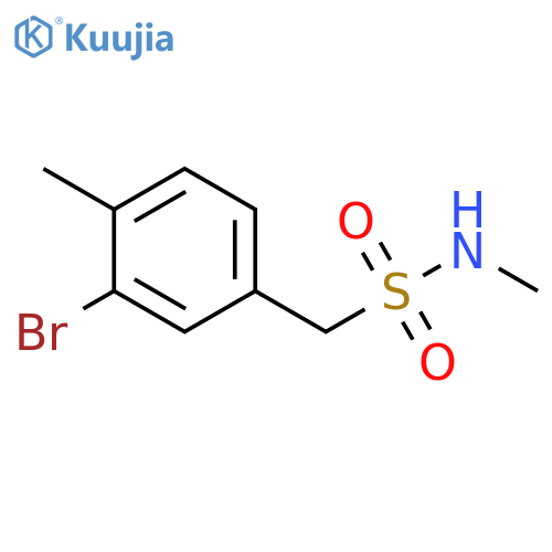 Benzenemethanesulfonamide, 3-bromo-N,4-dimethyl- structure