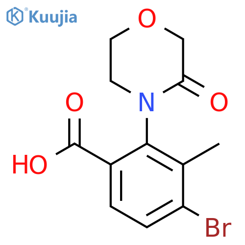 4-bromo-3-methyl-2-(3-oxomorpholin-4-yl)benzoic acid structure