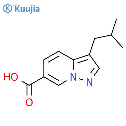 3-(2-Methylpropyl)pyrazolo[1,5-a]pyridine-6-carboxylic acid structure
