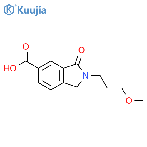 2-(3-methoxypropyl)-3-oxo-2,3-dihydro-1H-isoindole-5-carboxylic acid structure