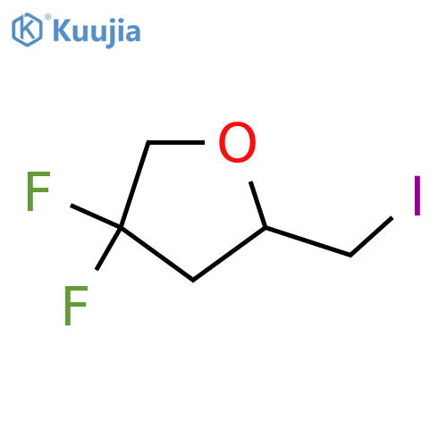 4,4-difluoro-2-(iodomethyl)oxolane structure