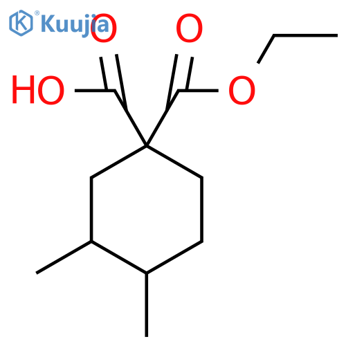 1-(ethoxycarbonyl)-3,4-dimethylcyclohexane-1-carboxylic acid structure