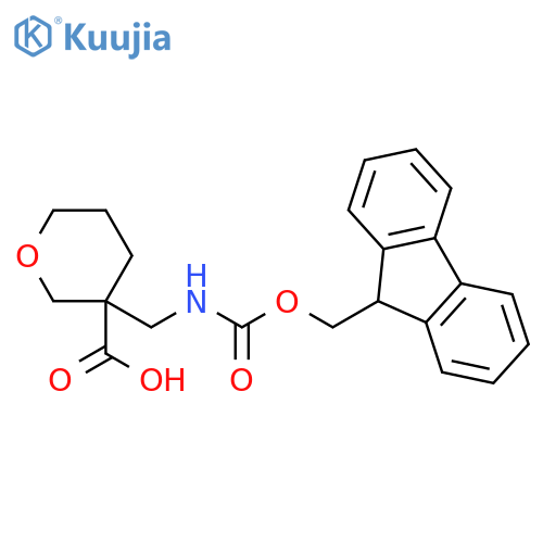 3-[({[(9H-fluoren-9-yl)methoxy]carbonyl}amino)methyl]oxane-3-carboxylic acid structure