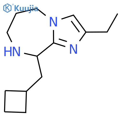 9-(cyclobutylmethyl)-2-ethyl-5H,6H,7H,8H,9H-imidazo[1,2-a][1,4]diazepine structure