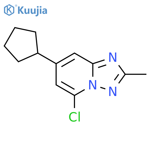 5-chloro-7-cyclopentyl-2-methyl-1,2,4triazolo1,5-apyridine structure