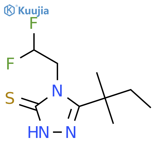 4-(2,2-difluoroethyl)-3-(2-methylbutan-2-yl)-1H-1,2,4-triazole-5-thione structure