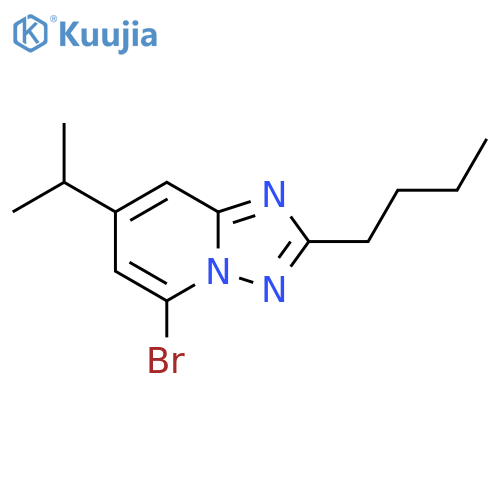 5-bromo-2-butyl-7-(propan-2-yl)-1,2,4triazolo1,5-apyridine structure