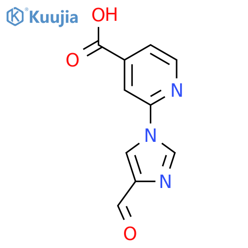 2-(4-formyl-1H-imidazol-1-yl)isonicotinic acid structure